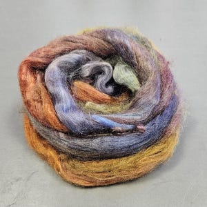 Hand-Dyed Mulberry Silk Fiber for Felting, Spinning, Weaving, Nuno Felting 24gr, 0.84oz