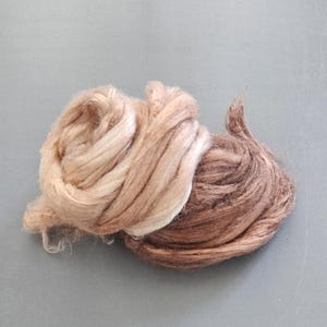 Hand-Dyed Mulberry Silk Fiber for Felting, Spinning, Weaving, Nuno Felting 30gr, 1.058 ounces