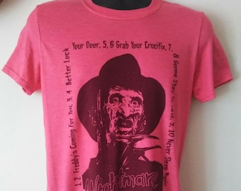 FREDDY KRUEGER T-SHIRT, 1,2 freddy es coming for you cool Tee