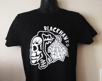 CHICAGO Blackhawks Tee, Chicago Skyline, Chicago stars