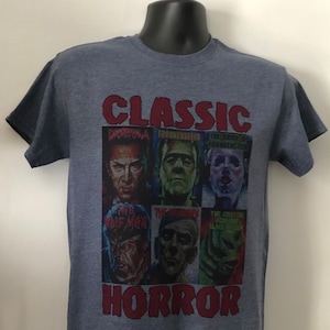 CLASSIC HORROR T-SHIRT, Cool Vintage Horror, - Etsy