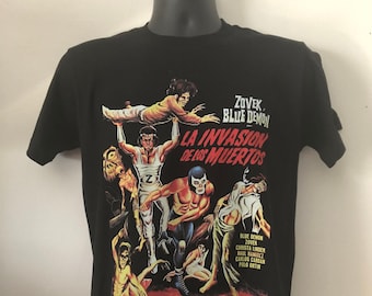 The Invasion of the Dead/ La Invasion De Los Muertos, Zovek and Blue Demon Tshirt