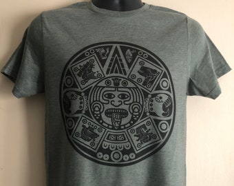 Calendario Azteca, Aztec Calendar shirt, Mexico Shirt
