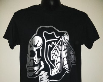 blackhawks skull jersey