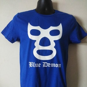 BLUE DEMON LUCHADOR Tee or El Chamuco Azul