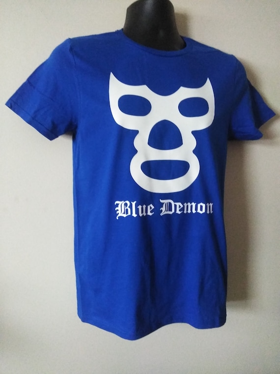 BLUE DEMON LUCHADOR Tee or El Chamuco Azul