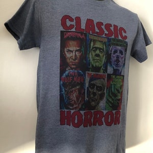 CLASSIC HORROR T-SHIRT, Cool Vintage Horror, - Etsy