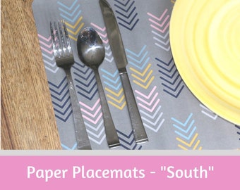 Disposable placemats -  Place mats -   Paper Placemats  - Modern table decor