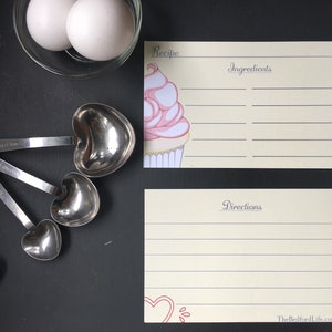 Backen Rezept-Karten - 4 "x 6" Rezept-Karten - Gastgeberin Einweihungsparty Bridal Dusche Geschenk - Geschenke für Bäcker - Set von 12-100 % Recycling-Papier-