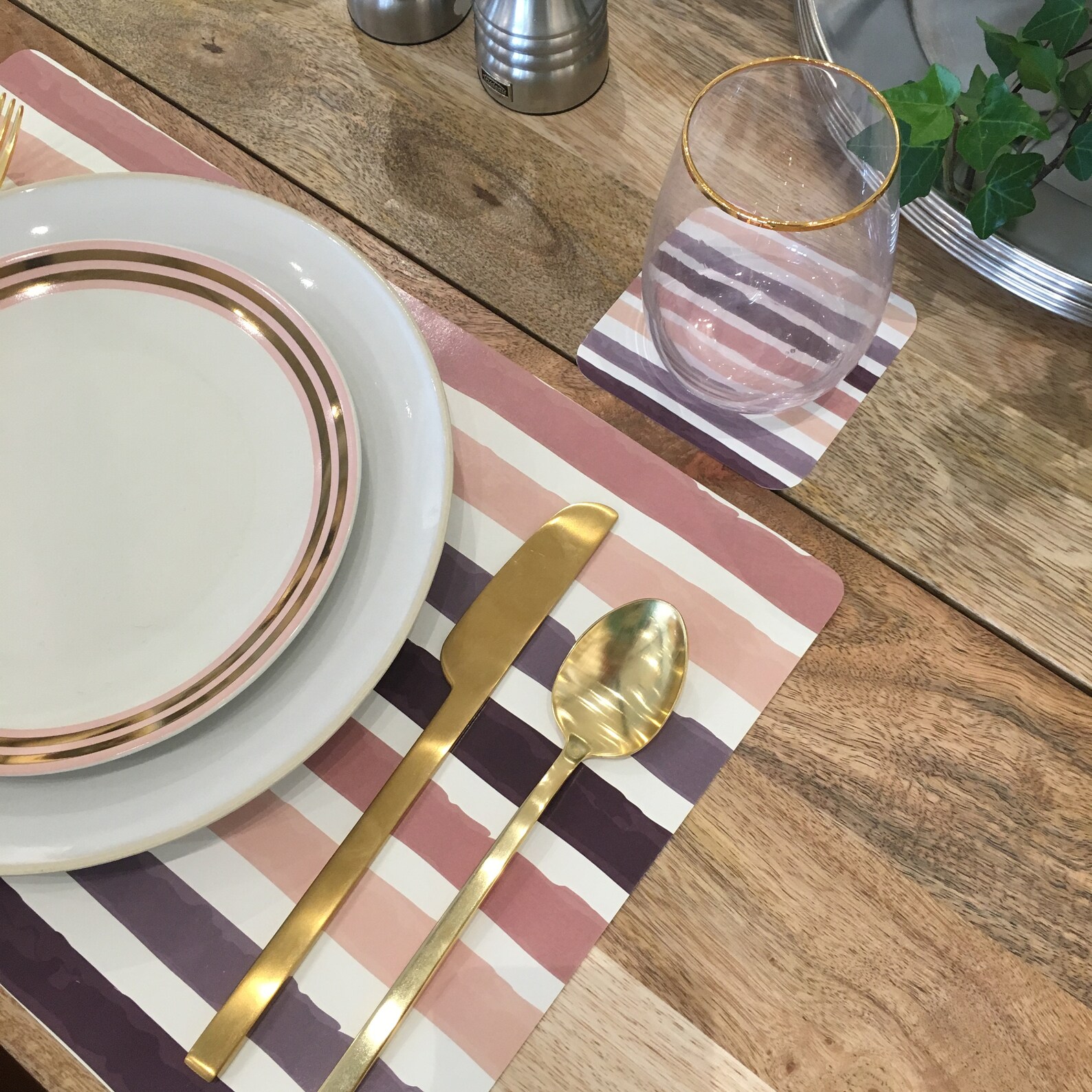 Set of Placemats 24 Sheet Pad Paper Placemats Pink Placemats Kitchen