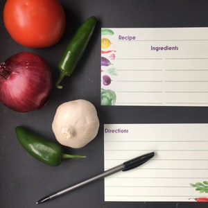 4 x 6 Receptkaarten - 4 "x 6" recept cards - gastvrouw Inwijdingsfeest bruids douchegift ideeën