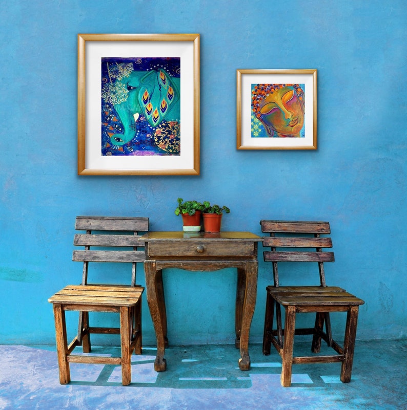 Elephant Decor Elephant Wall Art Peacock Decor Peacock Etsy Australia