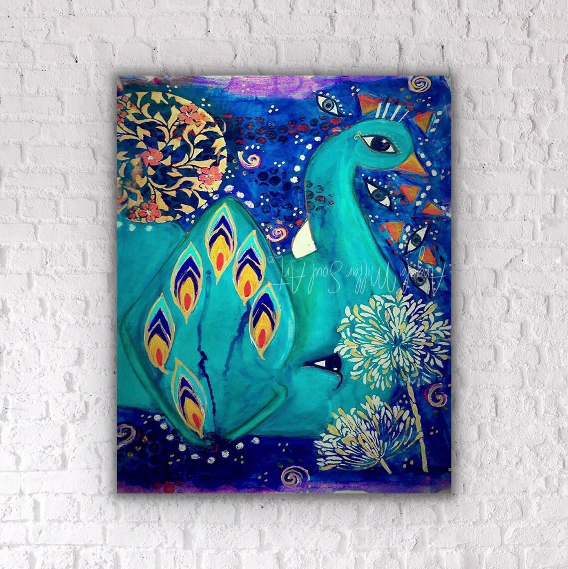 Elephant Decor Elephant Wall Art Peacock Decor Peacock Etsy Australia