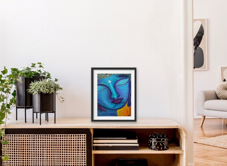 Blue Buddha Wall Art Etsy Australia