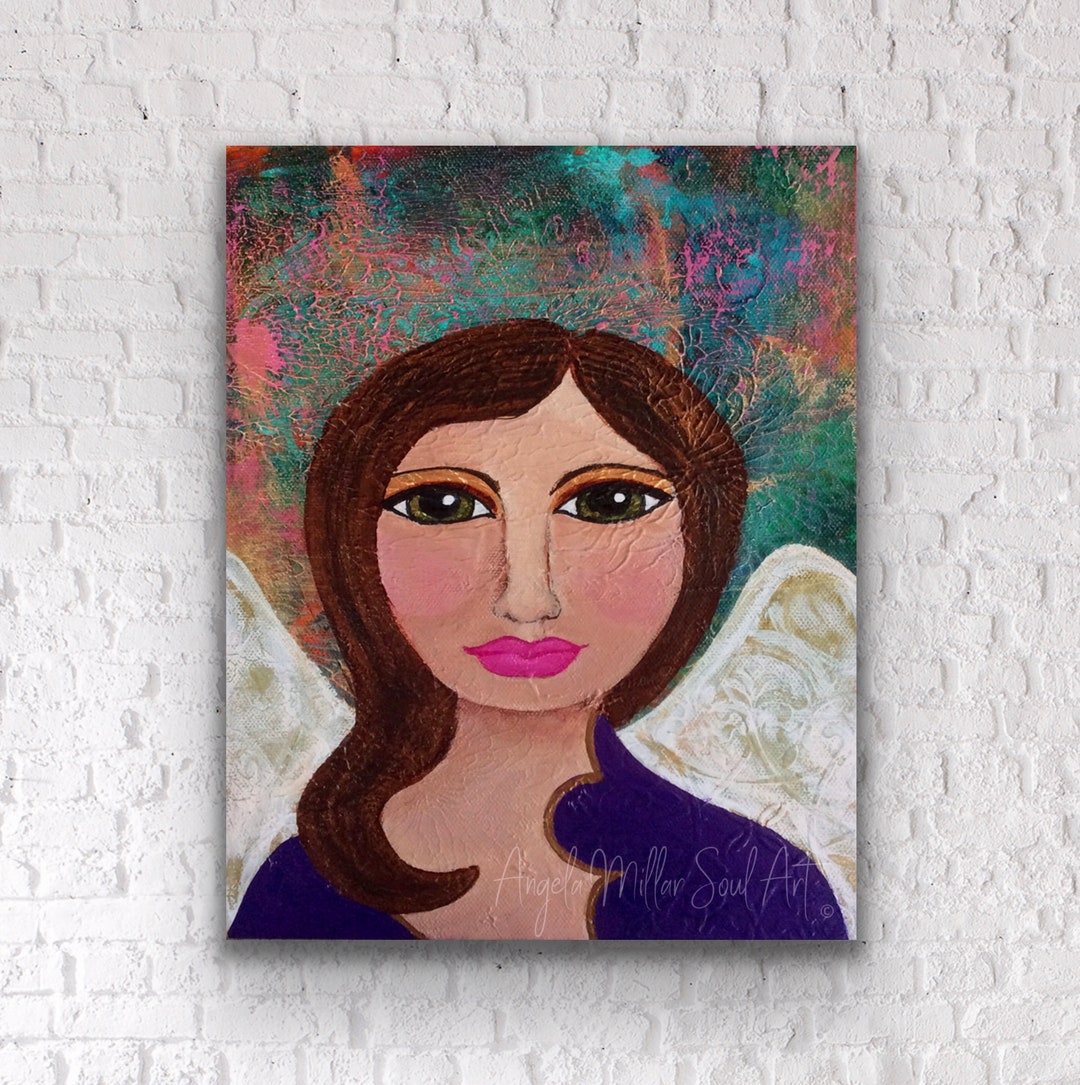 Angel Print Angel Wall Decor Spiritual Art Religious Etsy Australia