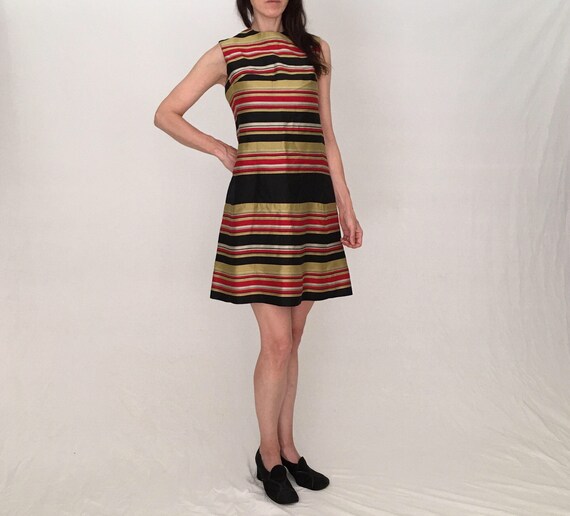 Vintage 60s mini cocktail dress women xs small 196