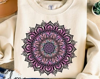 Sweary Mandala Hidden Cuss Word Design Digital Download Snarky Sarcastic Retro Tie Dye Curse Word Fuck Overstimulated Shirt Sweatshirt png