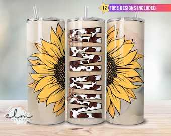 Mama Cowhide Sunflower png 20oz Skinny Tumbler Wrap Sublimation Design Country Mom Bow Rustic Cowgirl Bows Western Cow Digital Download