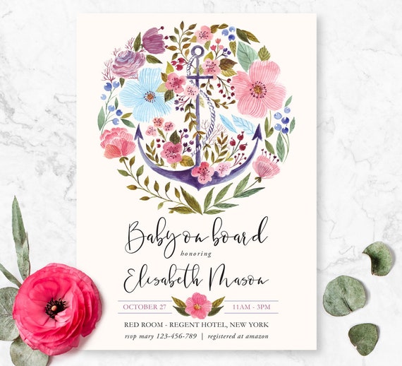 baby on board shower invitations