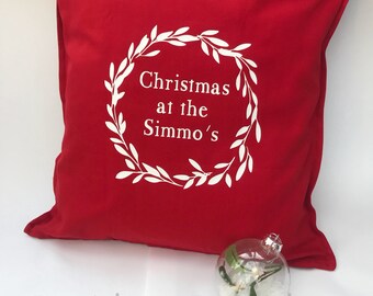 Personalised Christmas Cushion Cover