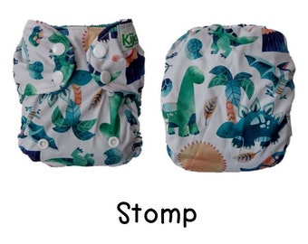 US: Newborn Cover (6-15 lbs), Stomp, Adjustable, Wipeable Newborn Cloth Diaper Cover, Ships from US