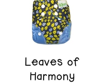 UK: 25% off sale! XL Nappy Wrap for Children 14-32 kgs, Adjustable and Wipeable - Leaves of Harmony, Big Kid Diaper Cover, Ships from UK
