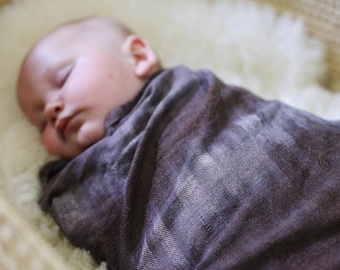 USA: Muslin Swaddle Blanket, Hand Woven, Cotton Grown Without Chemicals (ships to U.S. only)