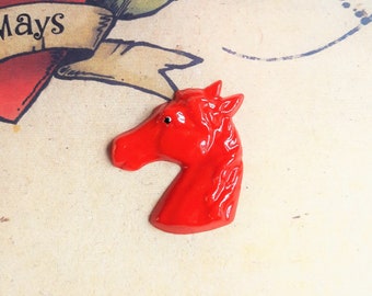 40s 50s Style Vintage Reproduction Bakelite Style Leaf Brooch In Berry Red Resin Jewelry By RosieMays