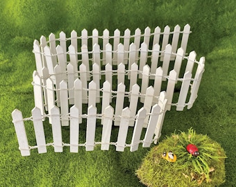 Fairy Garden Accessory - White picket fence