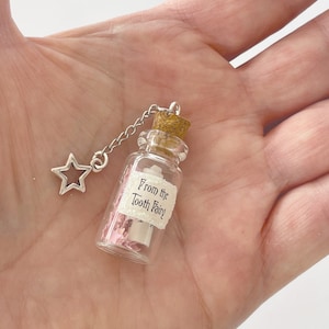 Lettre de fée des dents (choisissez votre couleur préférée de paillettes et de poème lors de la commande)