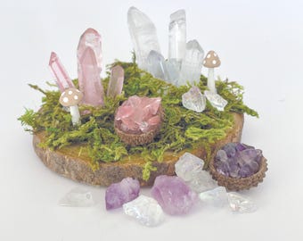 NEW! Fairy Garden Crystal Farm (includes lose crystal decorative accessories)