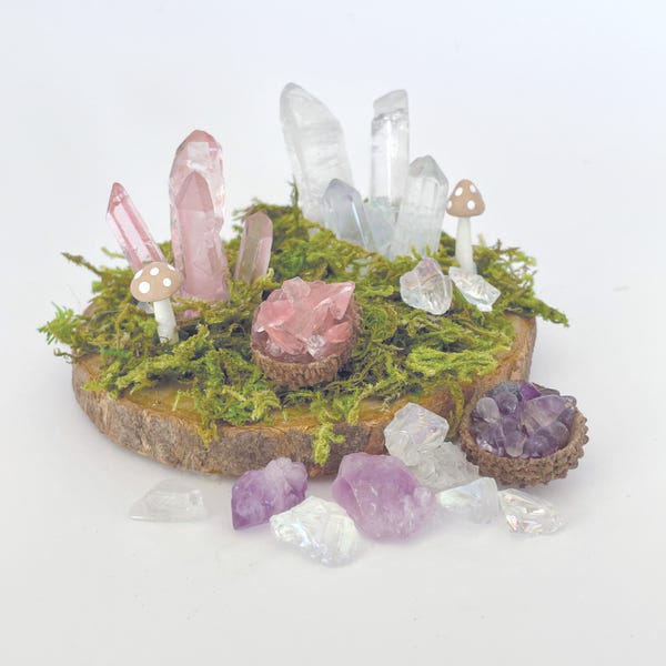 NEW! Fairy Garden Crystal Farm (includes lose crystal decorative accessories)