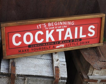 personalized bar signs etsy