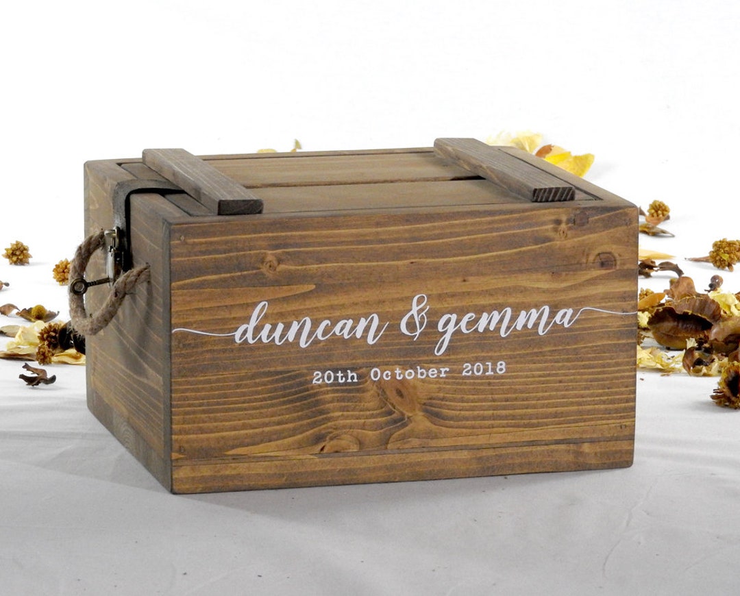 Vintage Wooden Wedding Card HEART Post Box ~ Rustic Bushel Crate