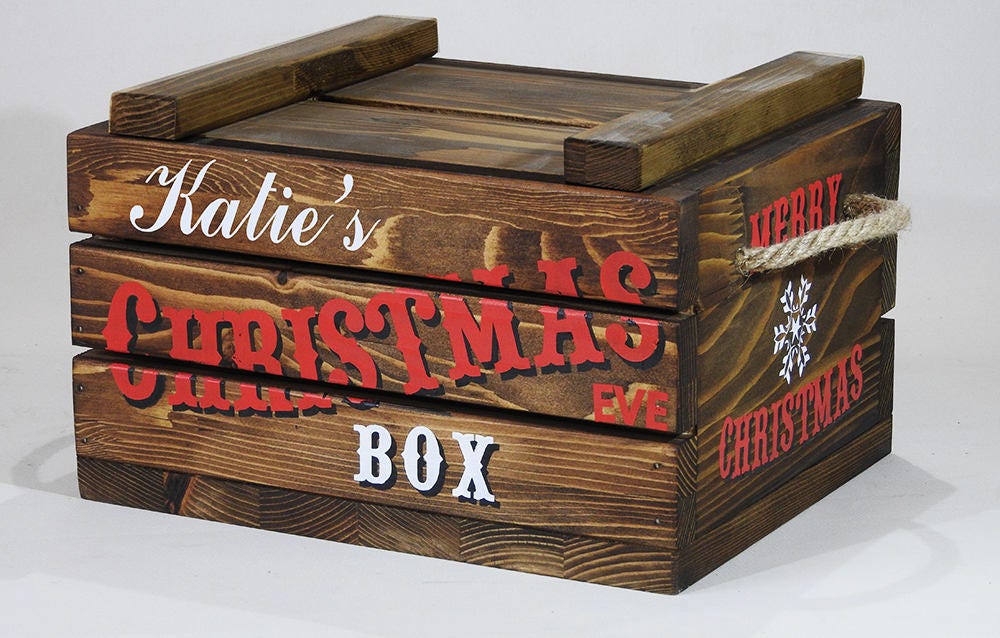 Christmas Eve Box With Lid Christmas Eve Crate Personalised - Etsy UK