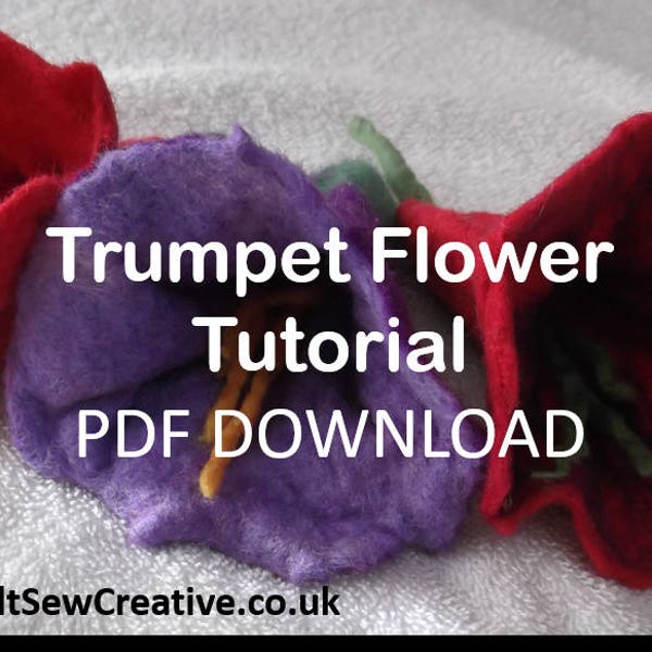 Wet Felting Tutorial - How to Make Felt Flowers - Make Flowers - pattern download