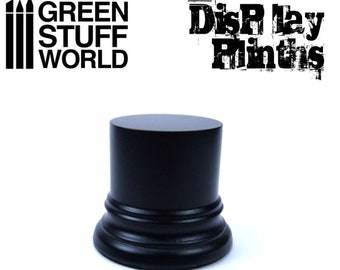 RONDE DISPLAY PLINTE 4,5 cm zwart - basisfiguren miniaturen landschapstentoonstelling mdf-houten plint