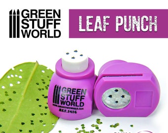 Miniatuur LEAF PUNCH medium paars - Leave maker diorama's landschapsmodellen modelleren bladeren natuur gebladerte