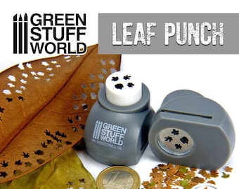 Miniature Leaf Punch GREY - Leave maker perfect leaves for your scenery, dioramas, foliage, landscapes, sceneries and miniatures