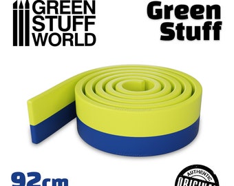 Green Stuff Putty 36'5 inches (92cm) - Modeller Epoxy Putty - Kneadatite Blue Yellow Duro