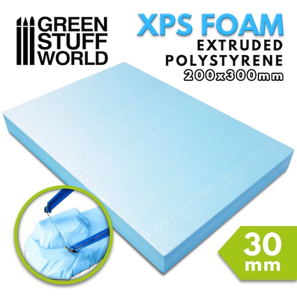 Extruded FOAM XPS 30mm - A4 size - scrapbooking poliestyrene model hobby craft mountains