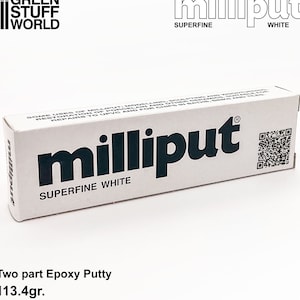 Milliput Super Fine White - Epoxispackel 113,4 g - Modelleringsmaterial för finskulptering Modeller Epoxispackel