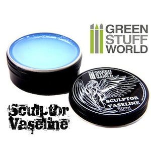 Sculptor VASELINE blue Petroleum Jelly for polymer clay, green stuff, spoxy putties, Scultors Sculpting tools and Clay Shapers