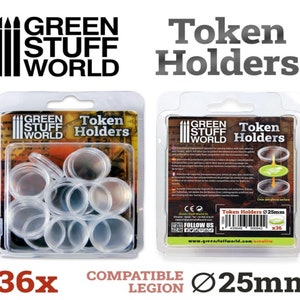 Protectores para Fichas 25mm - juegos de mesa rol peanas token meeples compatible con warhammer