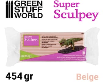 Super Sculpey Beige - 1 pound (454gr.) - Oven Bake OOAK Sculpting Polymer Clay