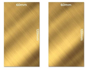 MESSING Metalen platen 60 x 120 mm (2 stuks) - flexibele metaalfolie - reliëffolie - dioramafolie - hobby