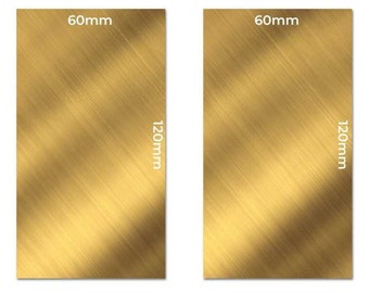 BRASS Metal sheets 60x120mm (Pack x2) - Flexible Metal Foil - embossment foil - diorama foil - hobby