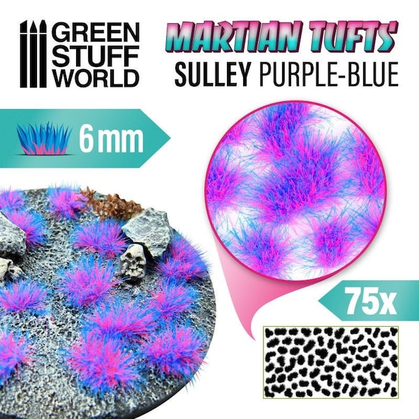 Marsgrasbüschel - SULLY PURPLE-BLUE - Modellbau Warhammer Züge