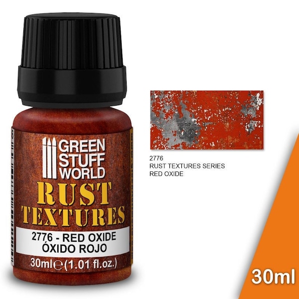 Textures de rouille - RED OXIDE RUST 30ml - rouille rouge pâte hobby warhammer 40K