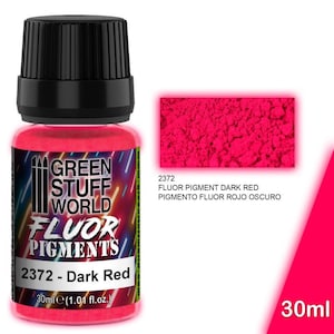Pigment FLUOR DARK RED - paint effect hobby compatible with Wargames Wargaming   miniatures
